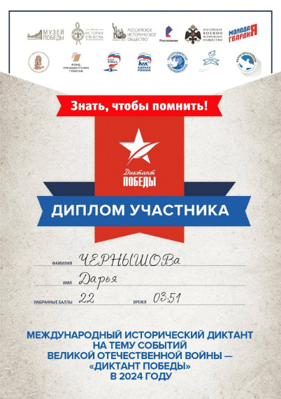 Диктант Победы.